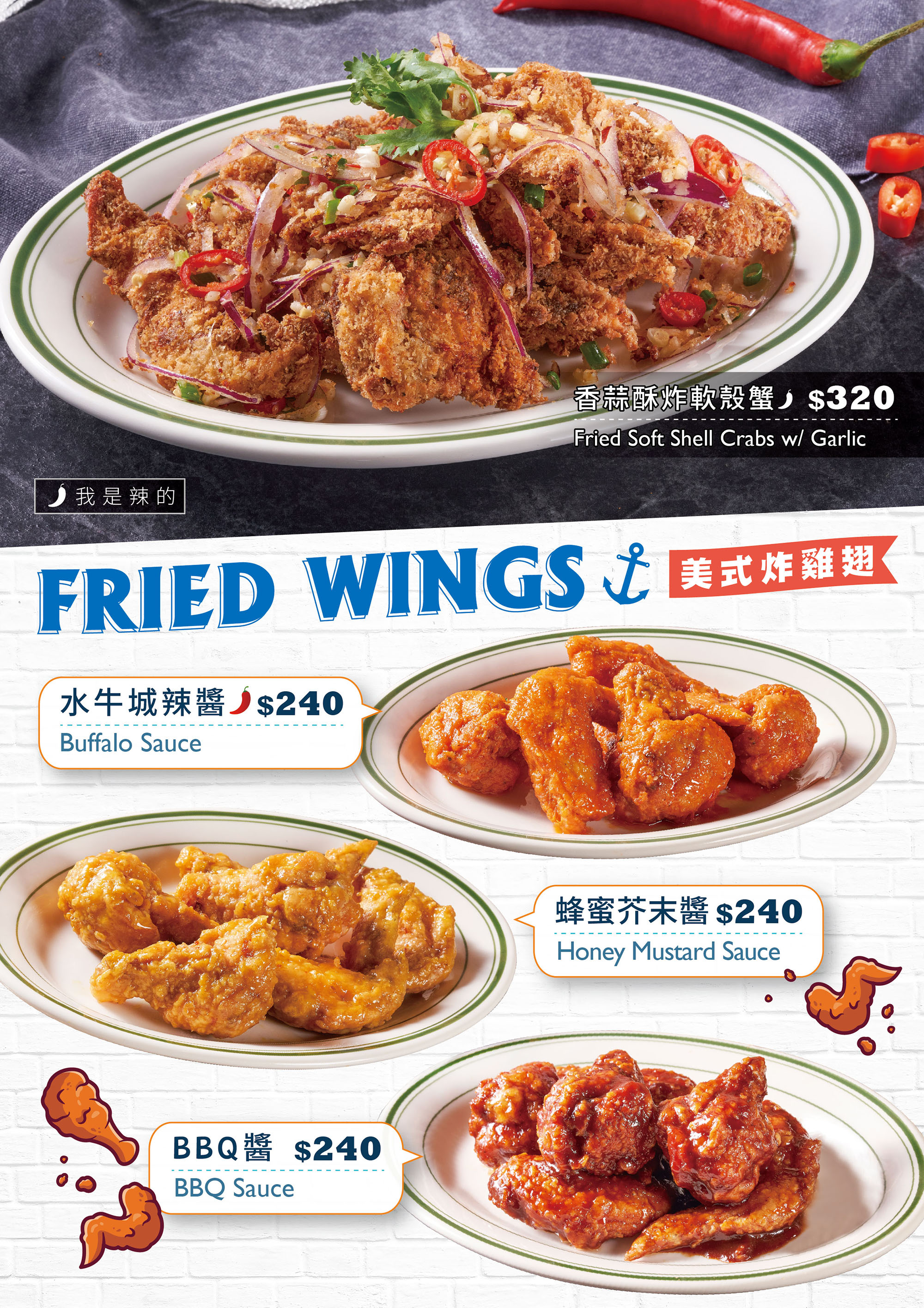 開胃菜．美式炸雞翅